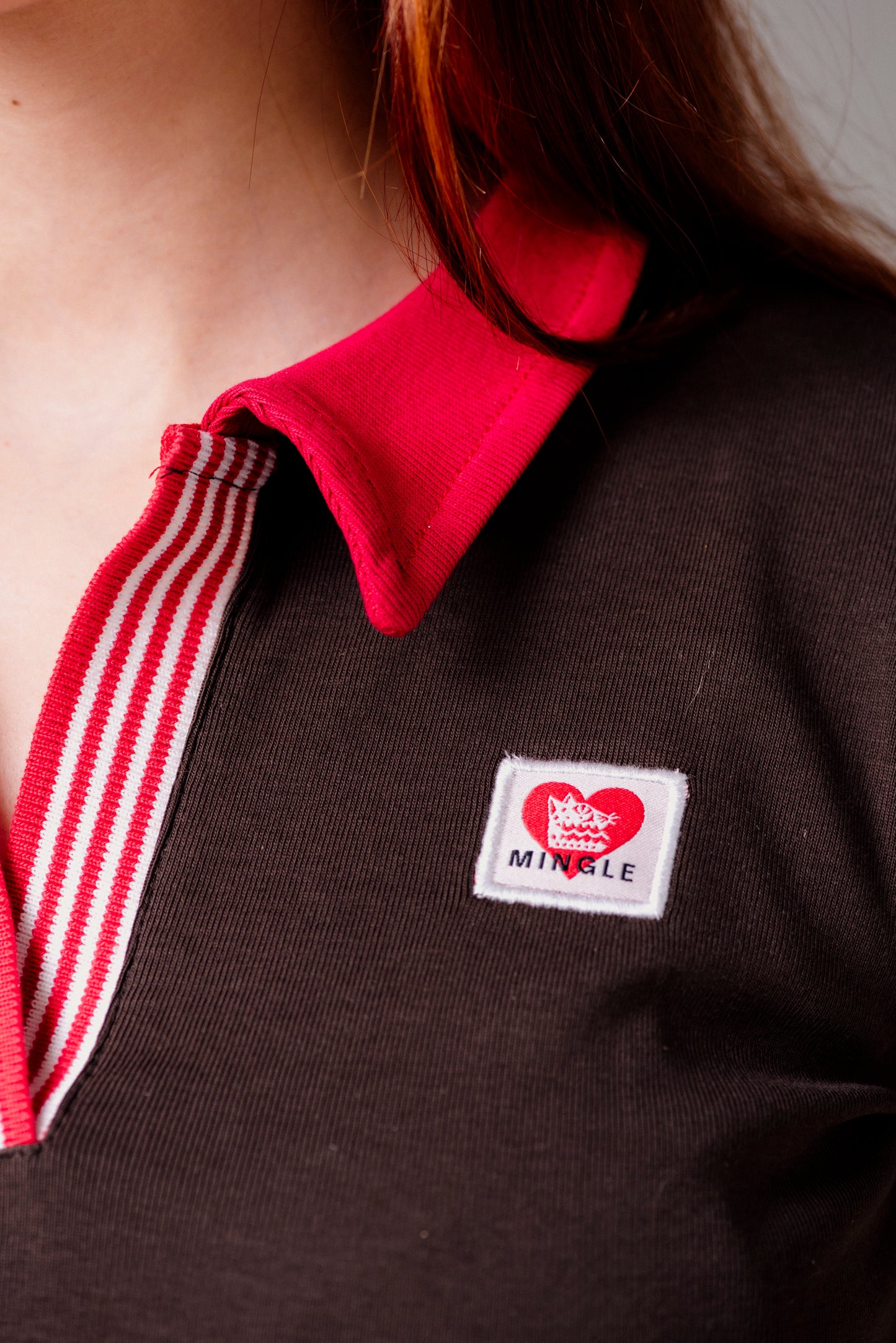 CROPTOP POLO RIB CAFÉ