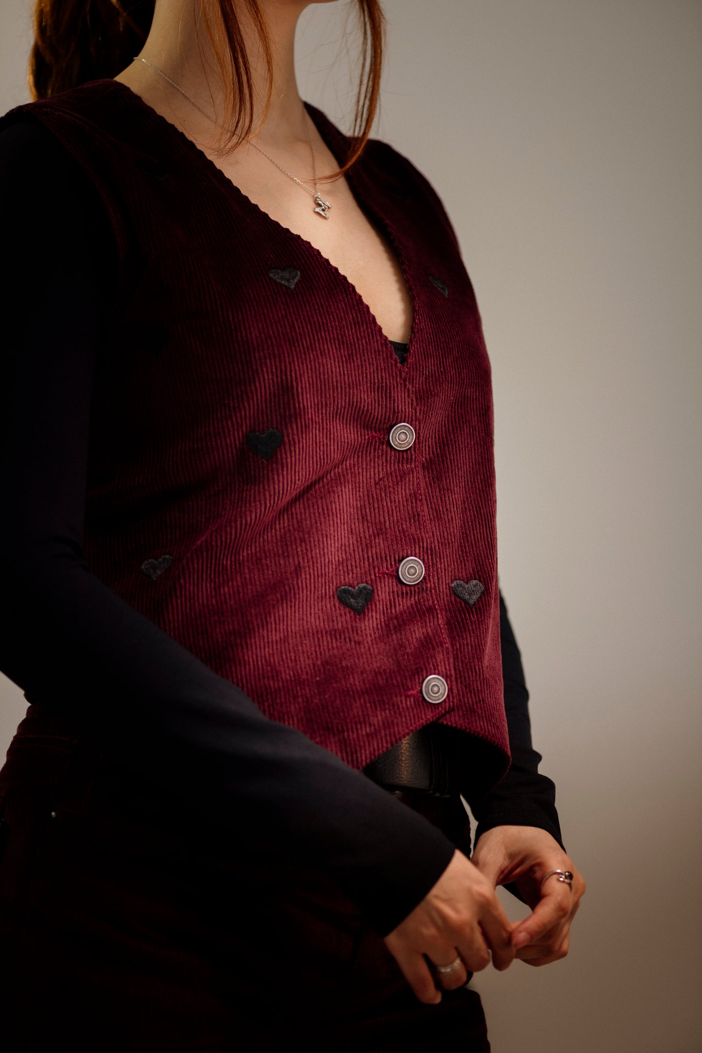 CHALECO CORAZONES CORDUROY