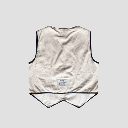 CHALECO MARFIL BORDADO