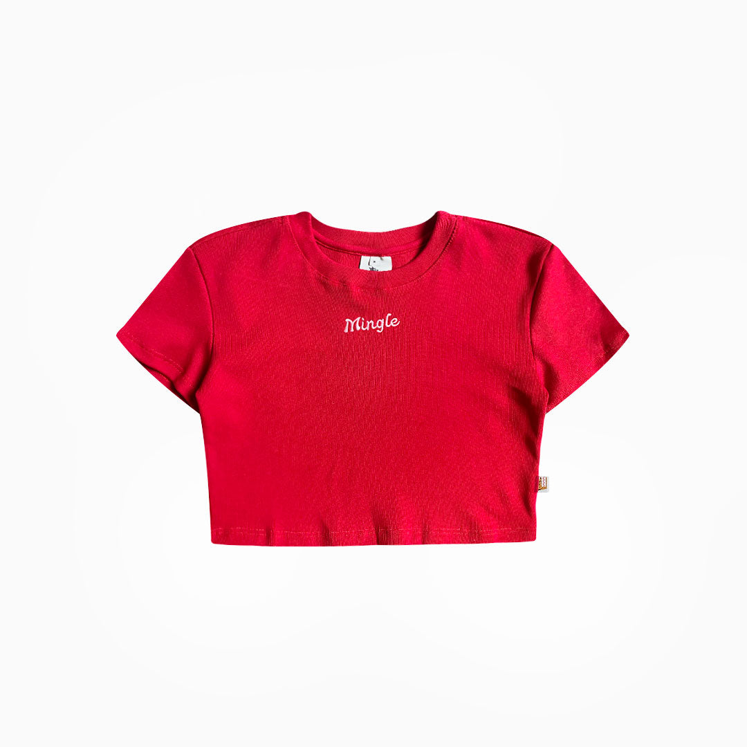 CROPTOP ROJO BORDADO