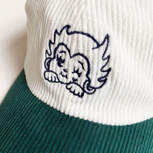 GORRA CORDUROY MARFIL-VERDE ICON