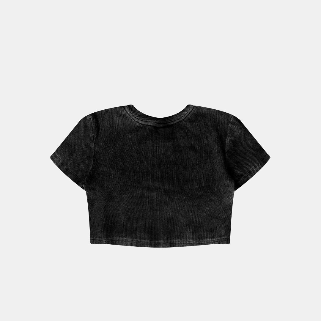 CROPTOP ACID WASH GRIS