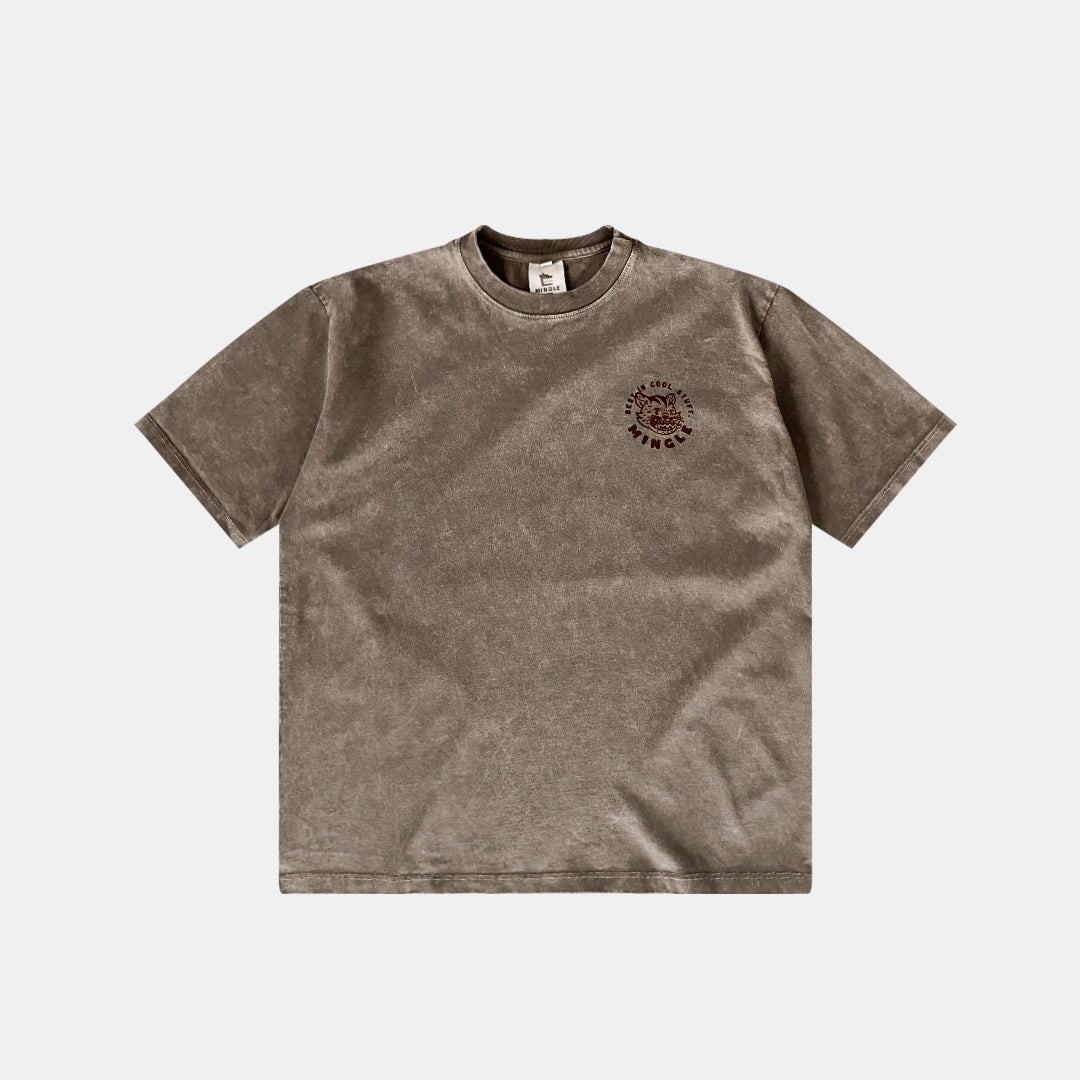 CAMISETA ACID WASH CAFÉ
