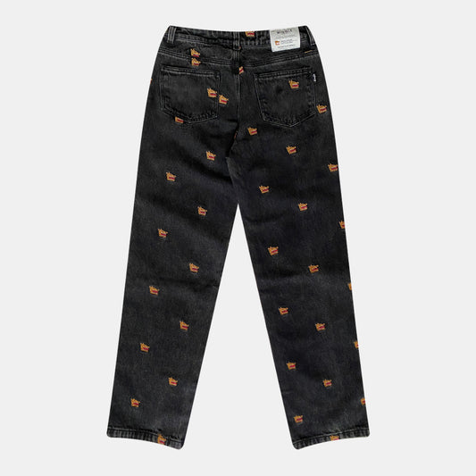 JEAN NEGRO BORDADO MNGL