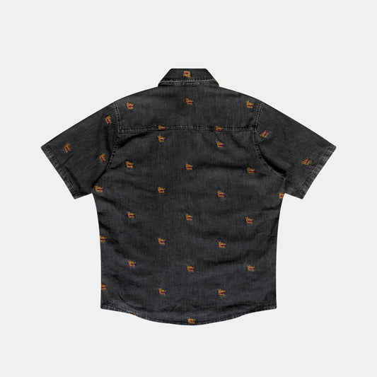 CAMISA NEGRA BORDADO MNGL