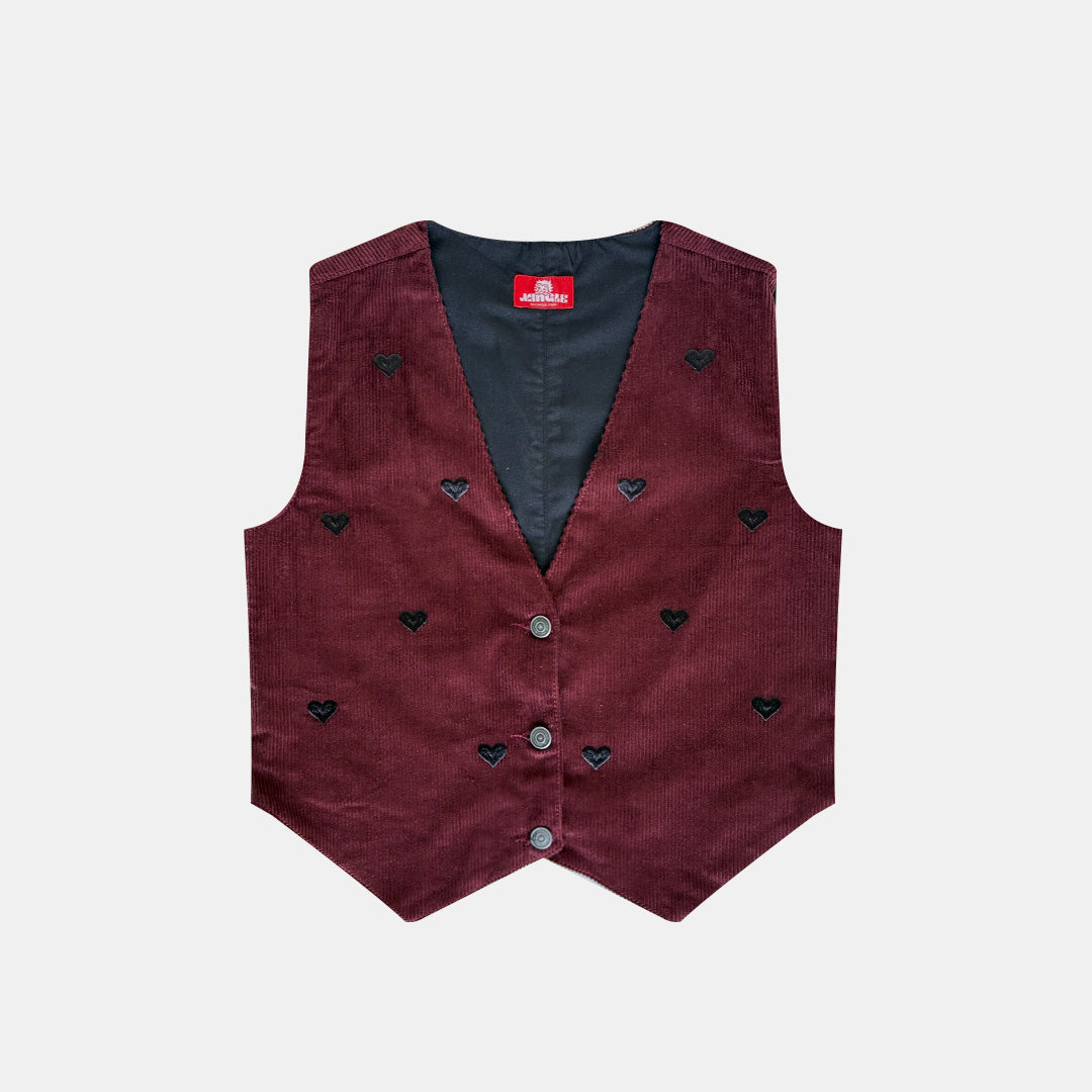 CHALECO CORAZONES CORDUROY
