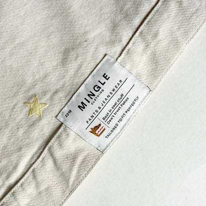 CHAQUETA MARFIL BORDADO ESTRELLAS