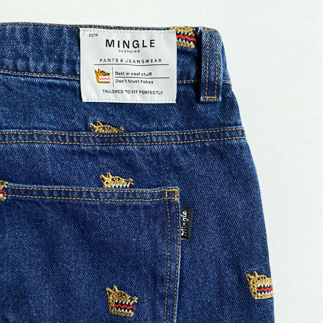 JEAN AZUL BORDADO MNGL