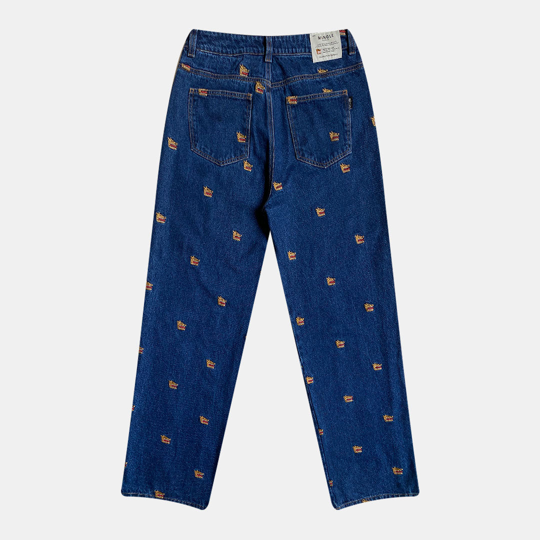 JEAN AZUL BORDADO MNGL