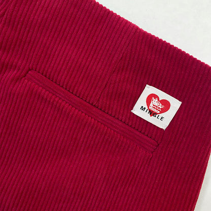 FALDA SHORT CORDUROY VINO