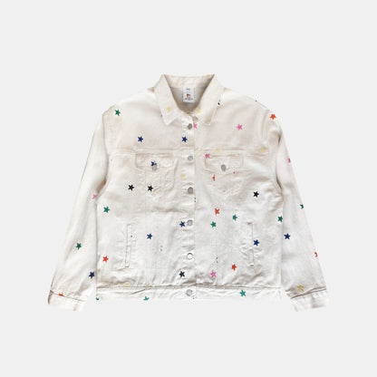 CHAQUETA MARFIL BORDADO ESTRELLAS