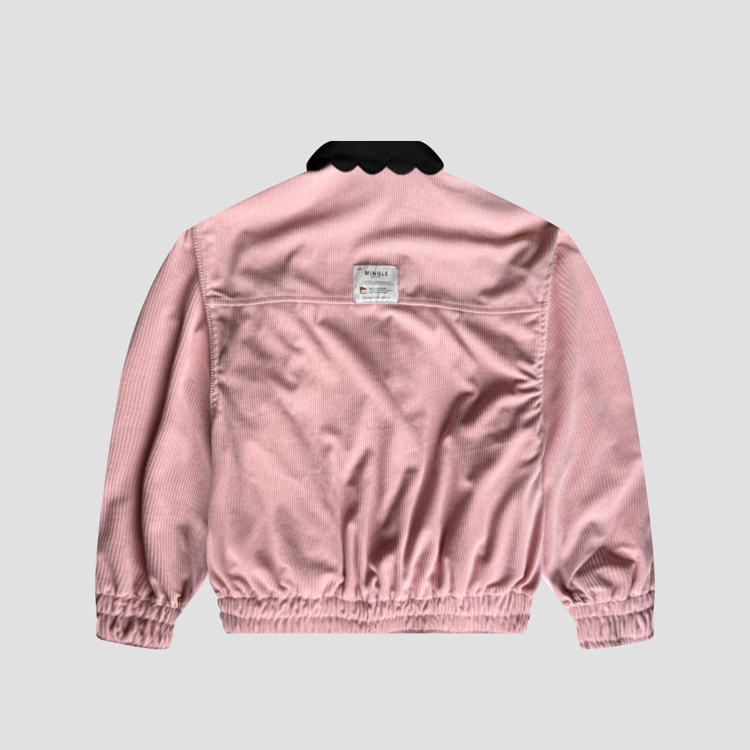 CHAQUETA BOMBER CORDUROY ROSA-NEGRO