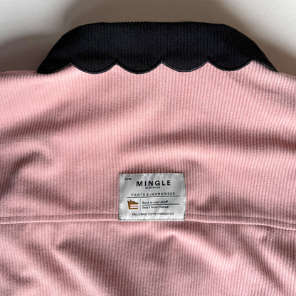 CHAQUETA BOMBER CORDUROY ROSA-NEGRO