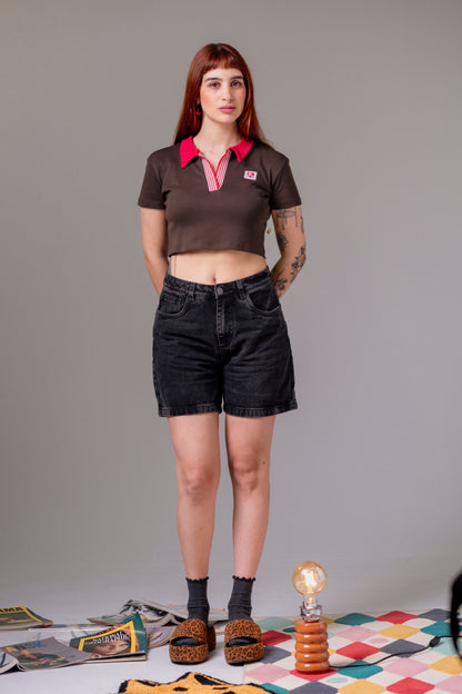 BERMUDA DENIM NEGRO
