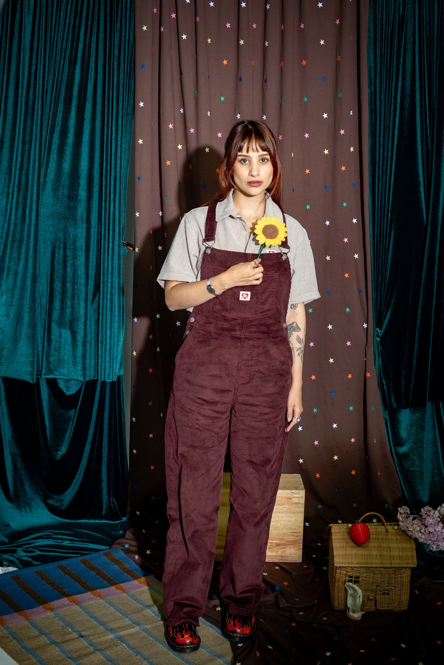 OVERALL LARGO CORDUROY VINO