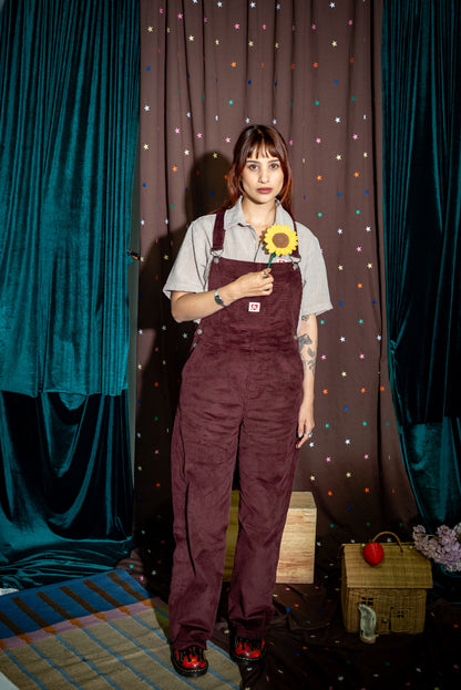 OVERALL LARGO CORDUROY VINO