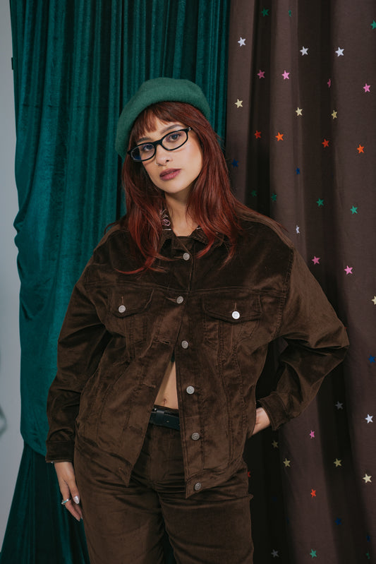 CHAQUETA CORDUROY CAFÉ