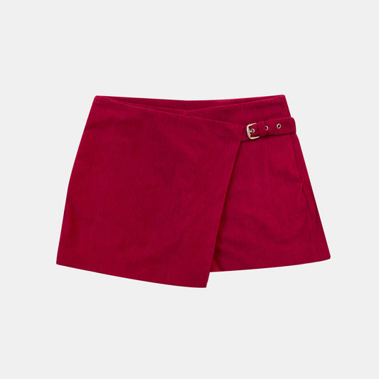 FALDA SHORT CORDUROY VINO