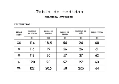 CHAQUETA MARFIL CORAZONES NEGROS