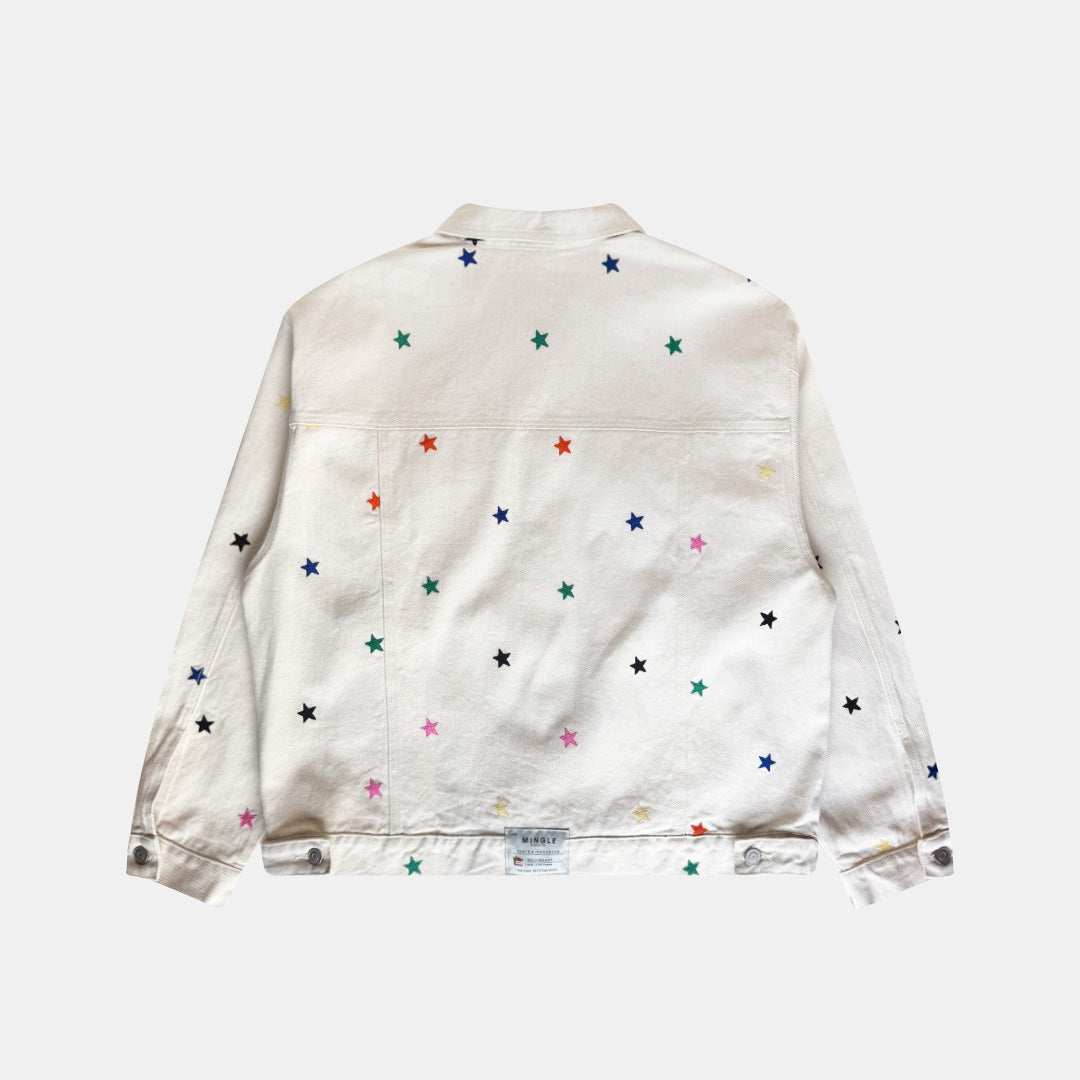 CHAQUETA MARFIL BORDADO ESTRELLAS