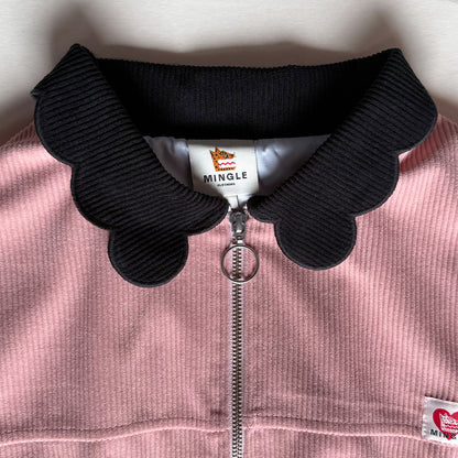 CHAQUETA BOMBER CORDUROY ROSA-NEGRO