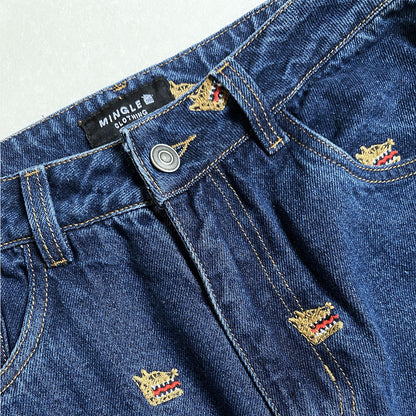 JEAN AZUL BORDADO MNGL