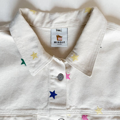 CHAQUETA MARFIL BORDADO ESTRELLAS