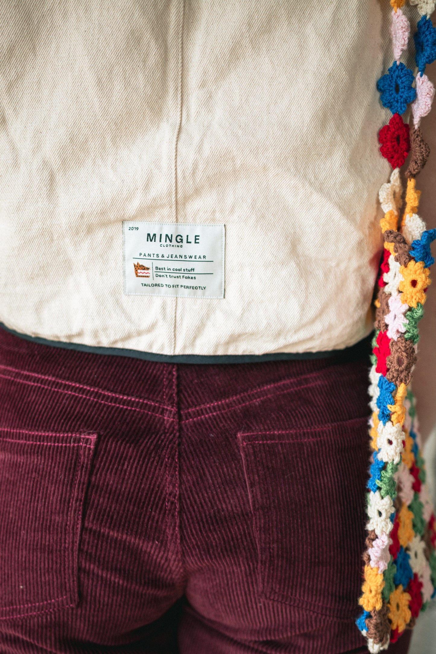 CHALECO MARFIL BORDADO