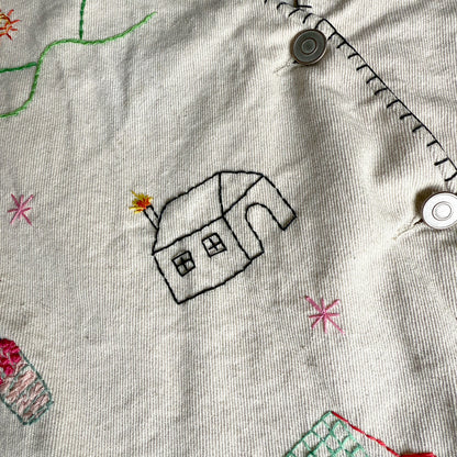 CHALECO MARFIL BORDADO