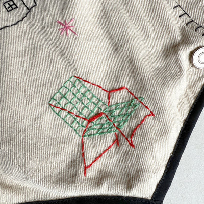 CHALECO MARFIL BORDADO