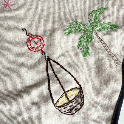 CHALECO MARFIL BORDADO