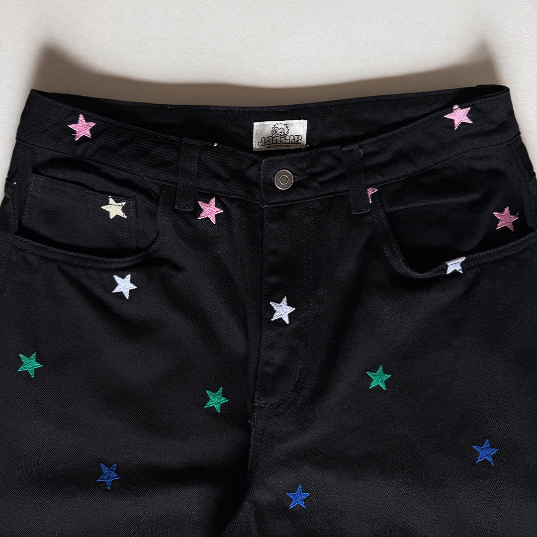 JEAN NEGRO ESTRELLAS BORDADAS