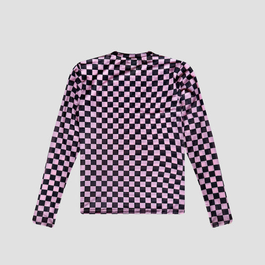 MESH CUADROS ROSADO NEGRO