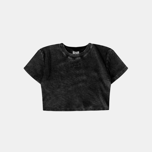 CROPTOP ACID WASH GRIS