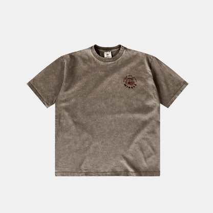 CAMISETA ACID WASH CAFÉ
