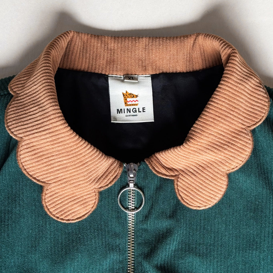 CHAQUETA BOMBER CORDUROY VERDE BOTELLA