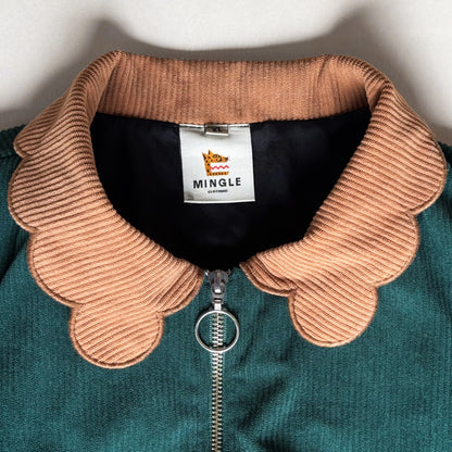 CHAQUETA BOMBER CORDUROY VERDE BOTELLA