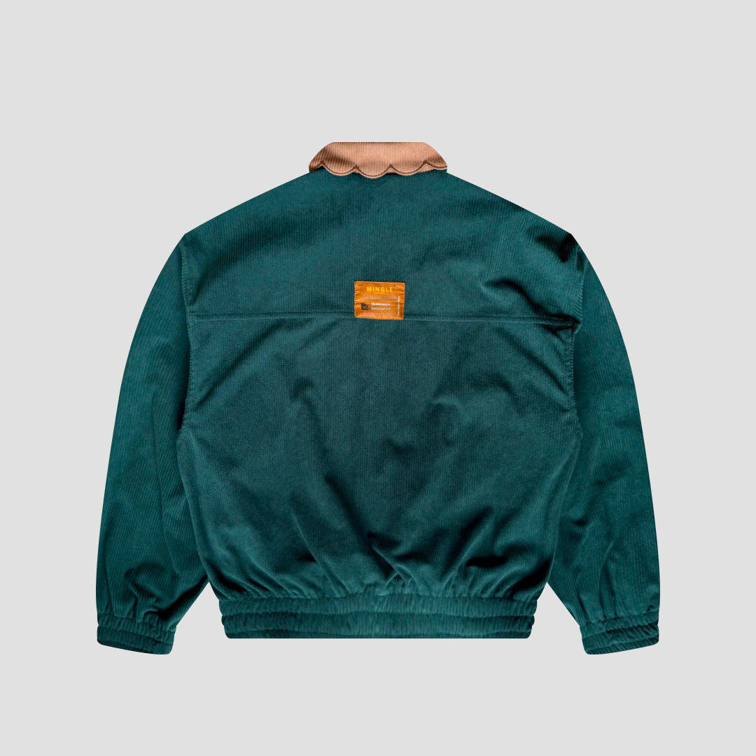 CHAQUETA BOMBER CORDUROY VERDE BOTELLA