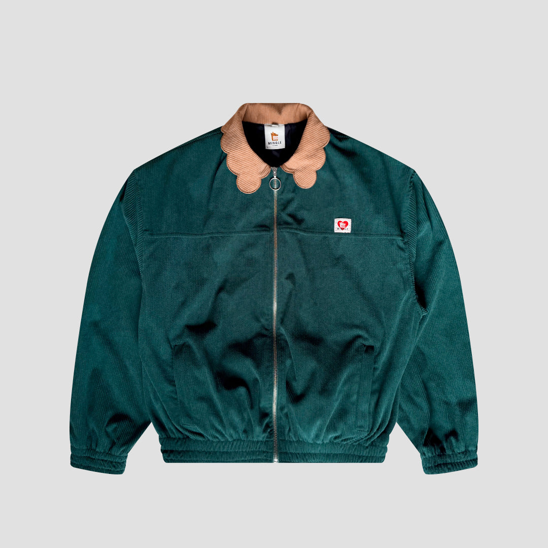 CHAQUETA BOMBER CORDUROY VERDE BOTELLA